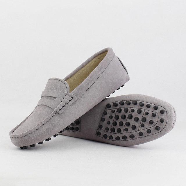 Nice Women 100% Genuine Leather Flat Shoes - Casual Loafers Slip On - Moccasins Lady Driving Shoes (FS)