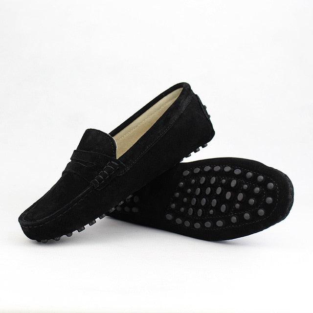 Nice Women 100% Genuine Leather Flat Shoes - Casual Loafers Slip On - Moccasins Lady Driving Shoes (FS)