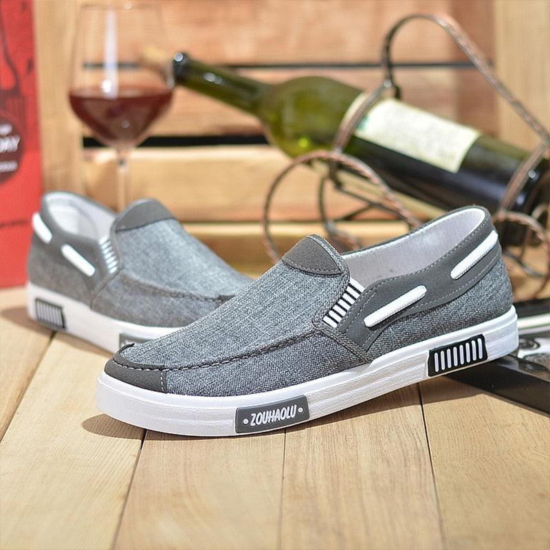 Trending Summer Canvas Breathable Driving Shoes - Casual Soft Comfortable Shoes Slip on (MSC2A)(F12)