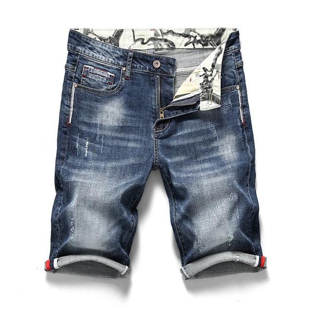 Summer New Men's Stretch Short Jeans - Fashion Casual Slim Fit Elastic Shorts (TG3)(TG2)