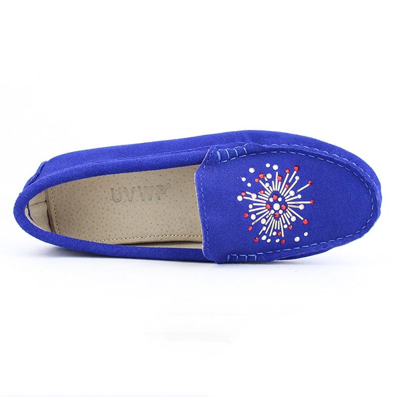 Top Fashion Women Flat Shoes - Slip On Loafers Flats Casual Shoes - Soft Moccasins Footwear (FS)(CD)(F40)