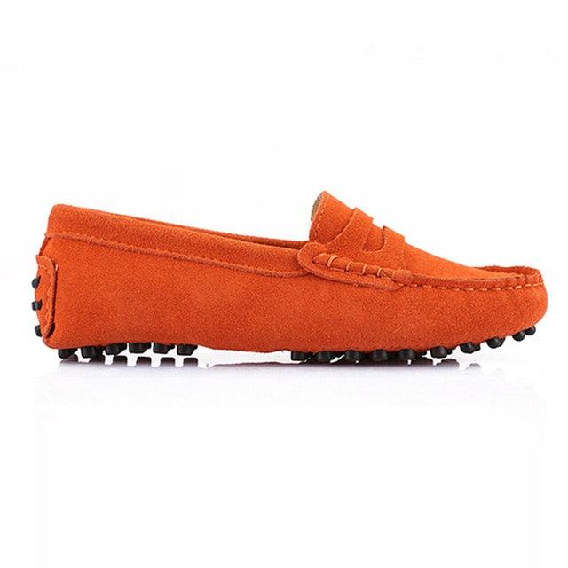 Top Fashion Women's Flat Shoes - Genuine Leather - Casual Loafers Soft Slip On Moccasins Lady Driving Shoes (D40)(FS)
