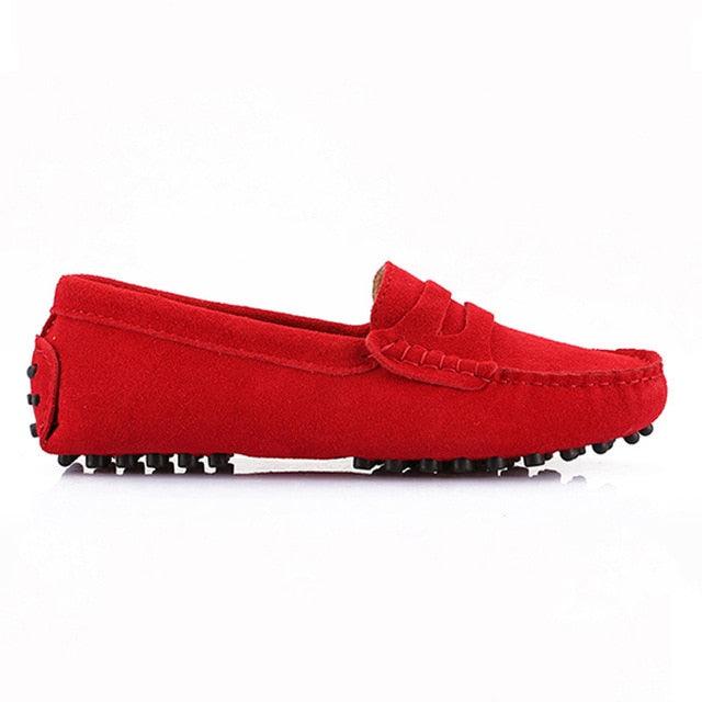 Top Fashion Women's Flat Shoes - Genuine Leather - Casual Loafers Soft Slip On Moccasins Lady Driving Shoes (D40)(FS)