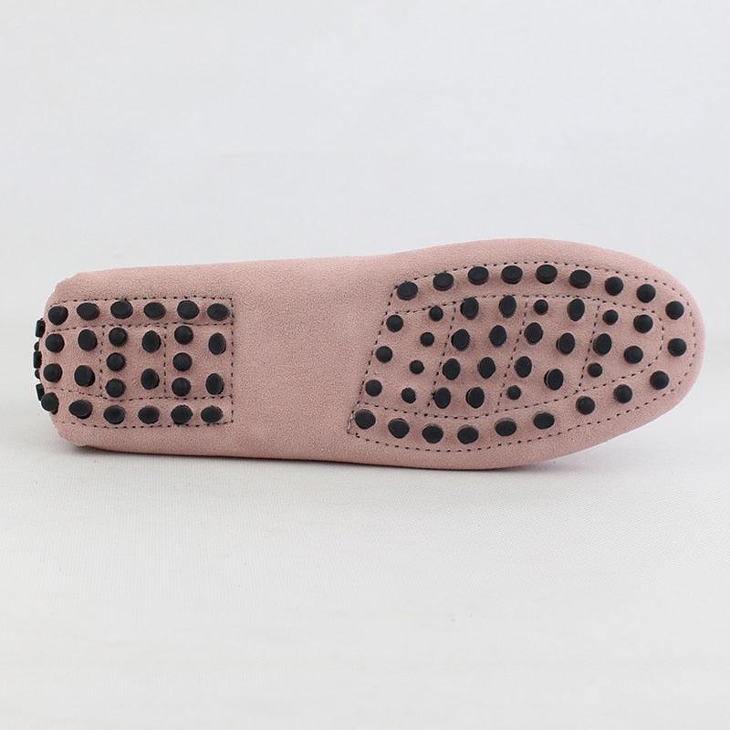 Top Fashion Women's Flat Shoes - Genuine Leather - Casual Loafers Soft Slip On Moccasins Lady Driving Shoes (D40)(FS)