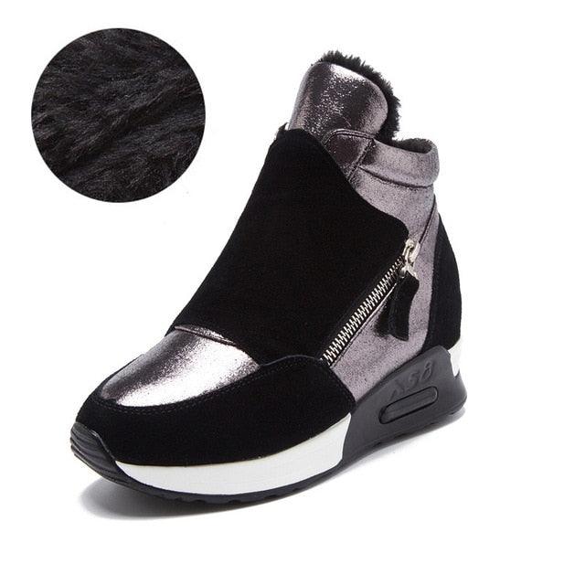 Warm Shoes - Suede Leather Boots - Women Winter Fashion Women's Sneakers (BB1)(BWS7)