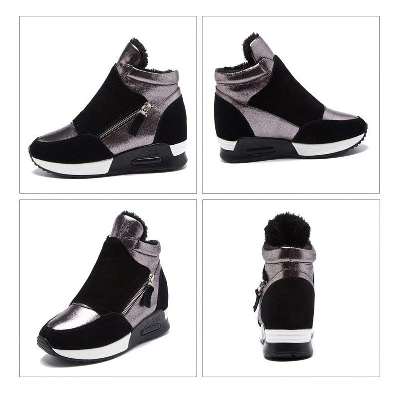 Warm Shoes - Suede Leather Boots - Women Winter Fashion Women's Sneakers (BB1)(BWS7)