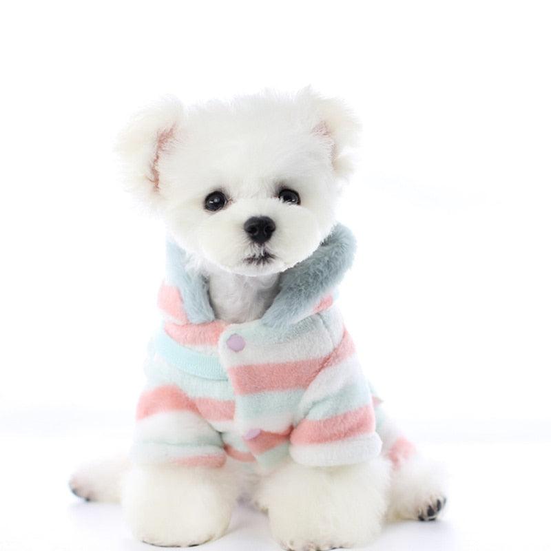 Winter Dog Clothing - Cute Strawberry Dog Jumpsuit - Pomeranian Yorkshire Terrier Costume (W5)(W2)(F69)