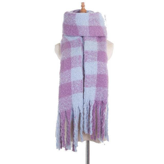 Nice Winter Scarf - Women Luxury Brand Plaid Design Warm Thick Long Scarves (D87)(WH9)