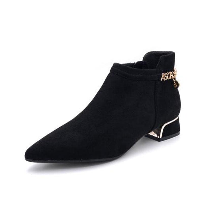 Great Women Winter Boots - Elegant Party Shoes - Low Heels Pointed Toe (BB1)(BB2)(CD)(WO4)(F38)(F107)(F42)