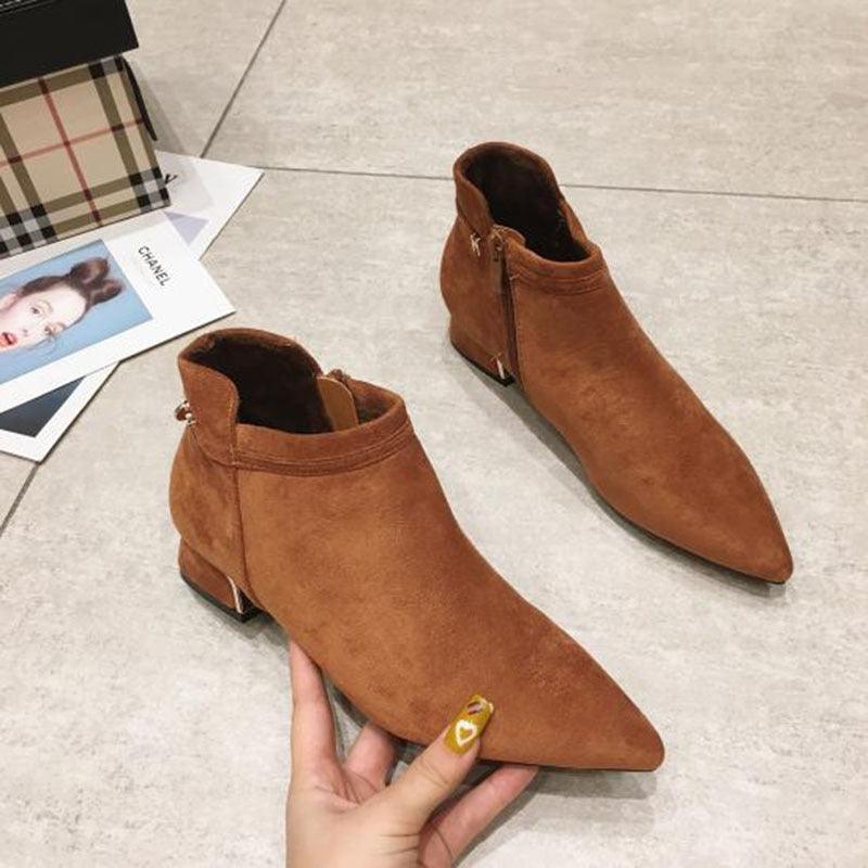 Great Women Winter Boots - Elegant Party Shoes - Low Heels Pointed Toe (BB1)(BB2)(CD)(WO4)(F38)(F107)(F42)