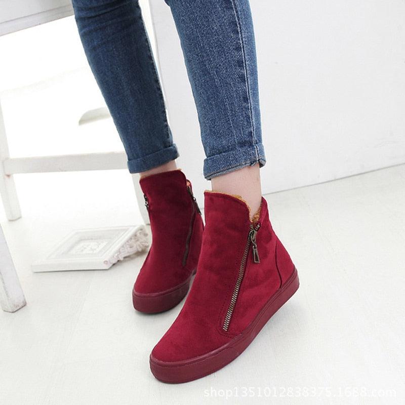 Great Winter Snow Boots - Women Winter Shoes - Zip Warm Plush (BB1)(BB5)(BWS7)
