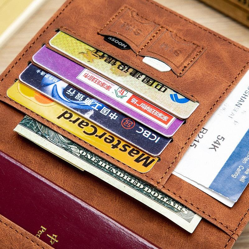 Great Card Holder Multi-Function Vintage ID Bank Card PU Leather Wallet - Case Travel Accessories (2U79)