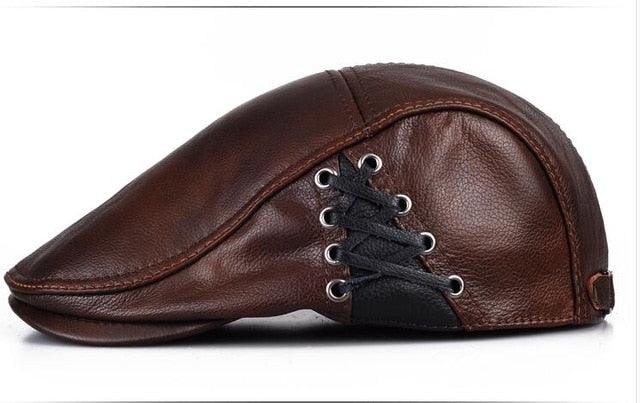 Hot Sell Good Quality Hats - Men's Genuine Leather Hat Cap (MA3)