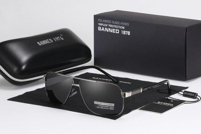 New Men's Aluminum Polarized Men's Sunglasses - Mirror Square Eyewear (D17)(MA6)