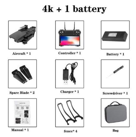 Great S8 drone 1080P 4K HD optical flow dual camera, WIFI FPV real-time transmission foldable four-axis RC aircraft toy (D54)(MC2)(1U54)(1U46)