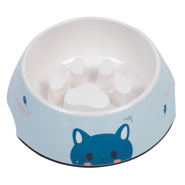Stainless Steel Dog Bowl Food Double Melamine Pet Feeding (D71)(6W1)