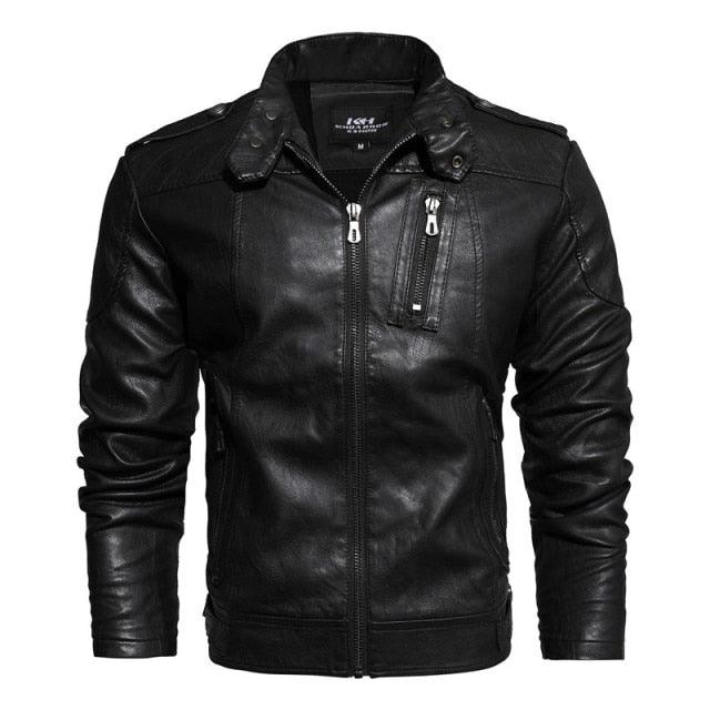 Trending Mens Motorcycle Jacket Autumn Winter Men New Faux PU Leather Jackets (TM3)(TM4)(CC1)(2U100)(TG2)