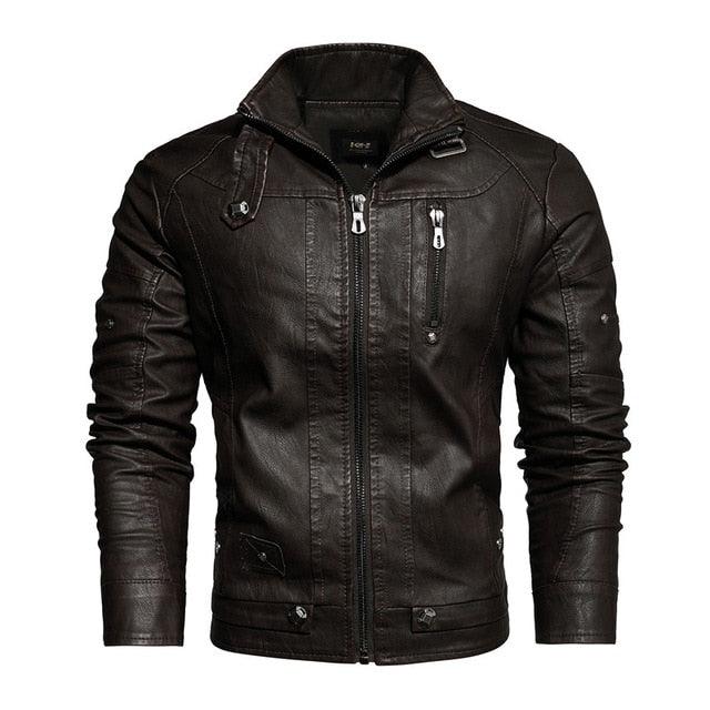 Trending Mens Motorcycle Jacket Autumn Winter Men New Faux PU Leather Jackets (TM3)(TM4)(CC1)(2U100)(TG2)