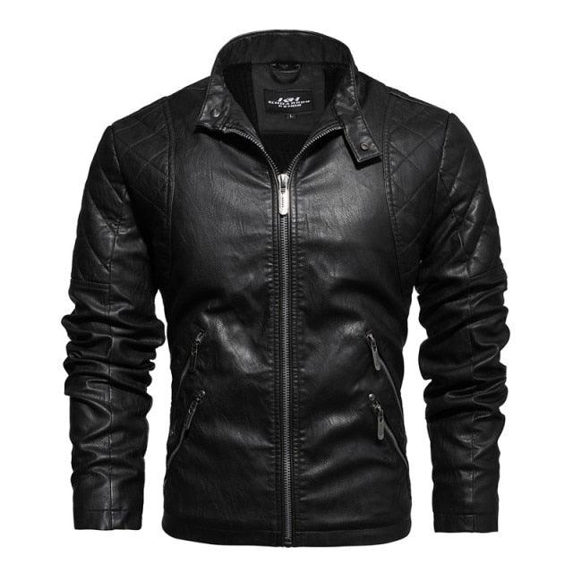 Trending Mens Motorcycle Jacket Autumn Winter Men New Faux PU Leather Jackets (TM3)(TM4)(CC1)(2U100)(TG2)