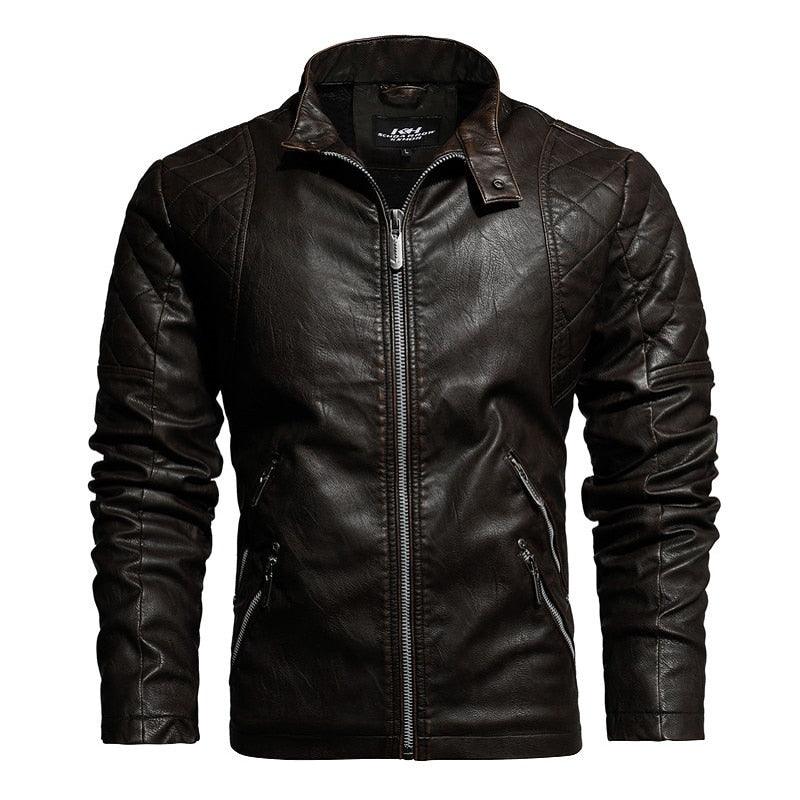 Trending Mens Motorcycle Jacket Autumn Winter Men New Faux PU Leather Jackets (TM3)(TM4)(CC1)(2U100)(TG2)