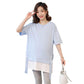 Maternity Summer Fashion Plus Size Loose Shirts - Pregnant Women Pregnancy Tops (Z1)
