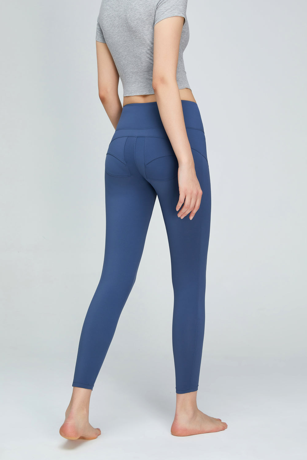Seam Detail Wide Waistband Sports Leggings (TBL) T