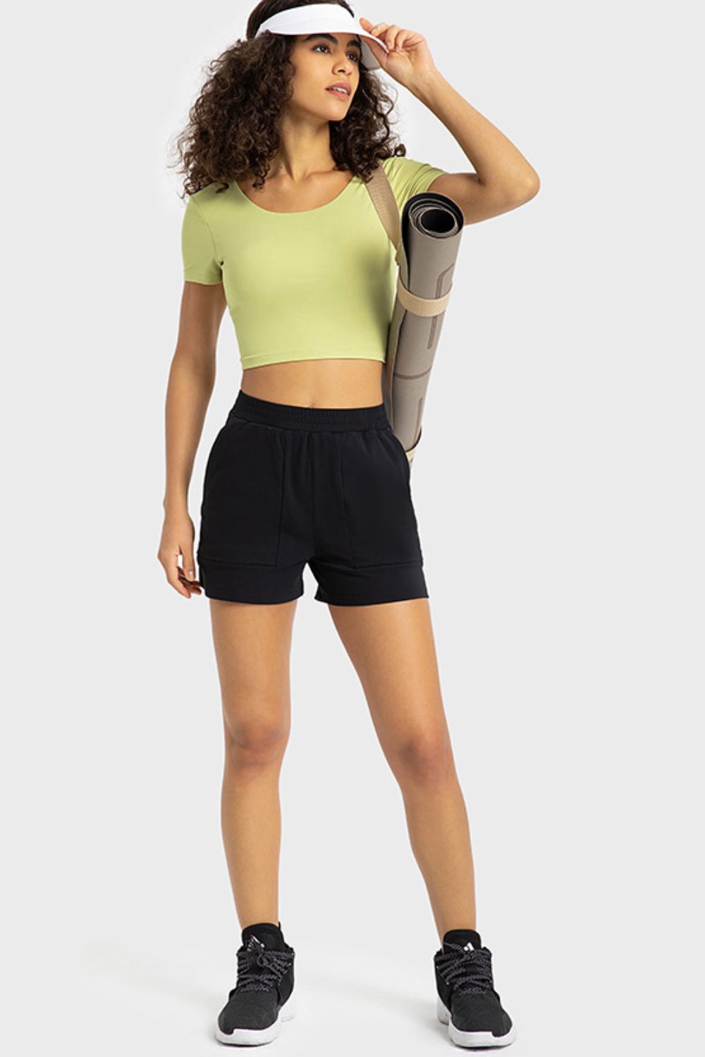Elastic Waist Sports Shorts with Pockets (TBL2) T