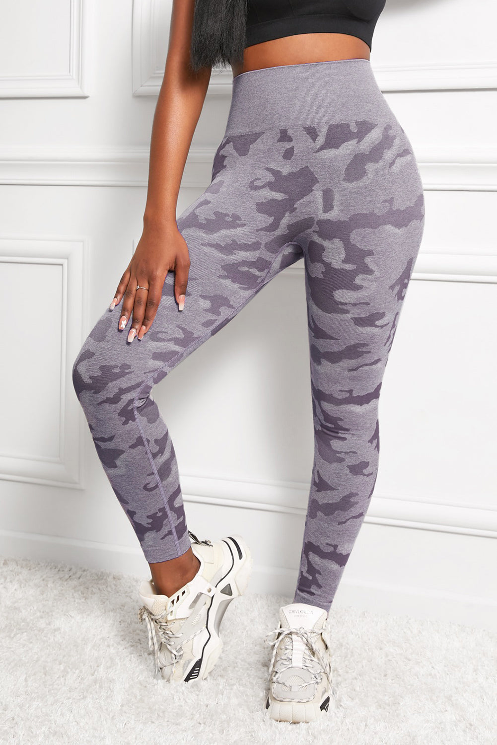Camo Print Seamless High Waist Yoga Leggings (TBL) T - Deals DejaVu