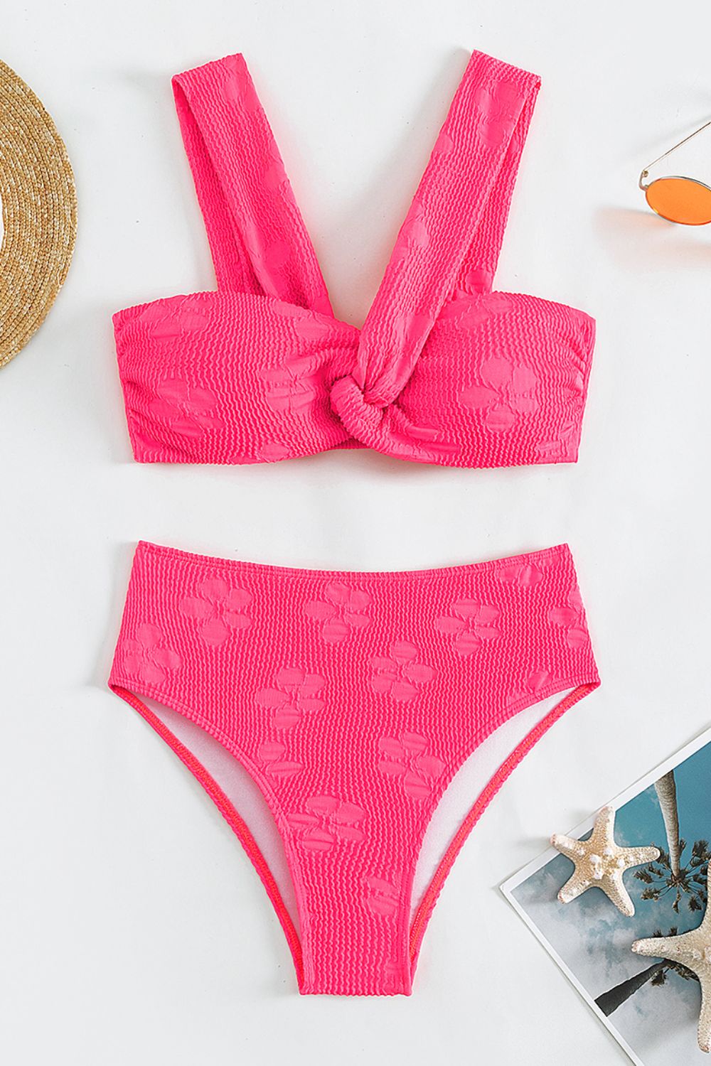 Textured Twisted Detail Bikini Set (TB9D) T