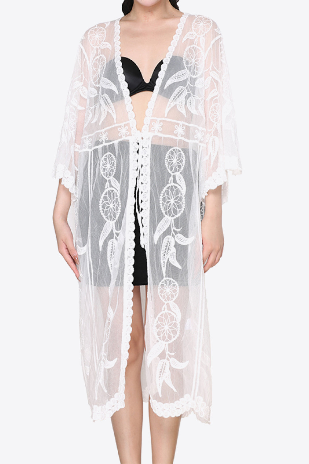 Tied Sheer Cover Up Cardigan (TB11D) T