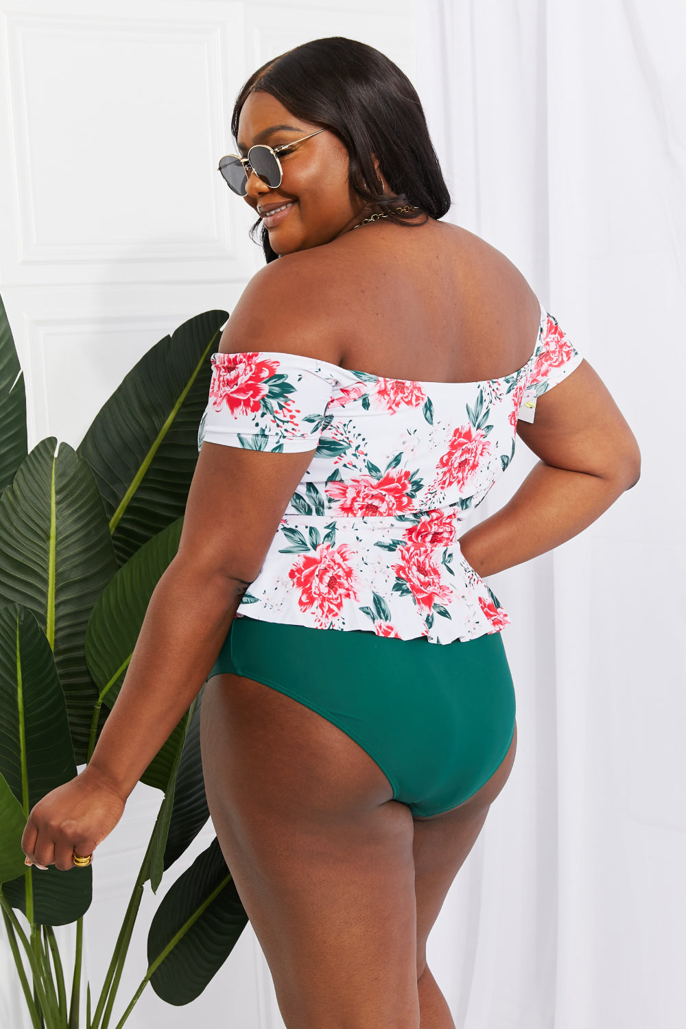 Marina West Swim Coastal Cutie Off-Shoulder Swim Tankini Set (TB9D) T