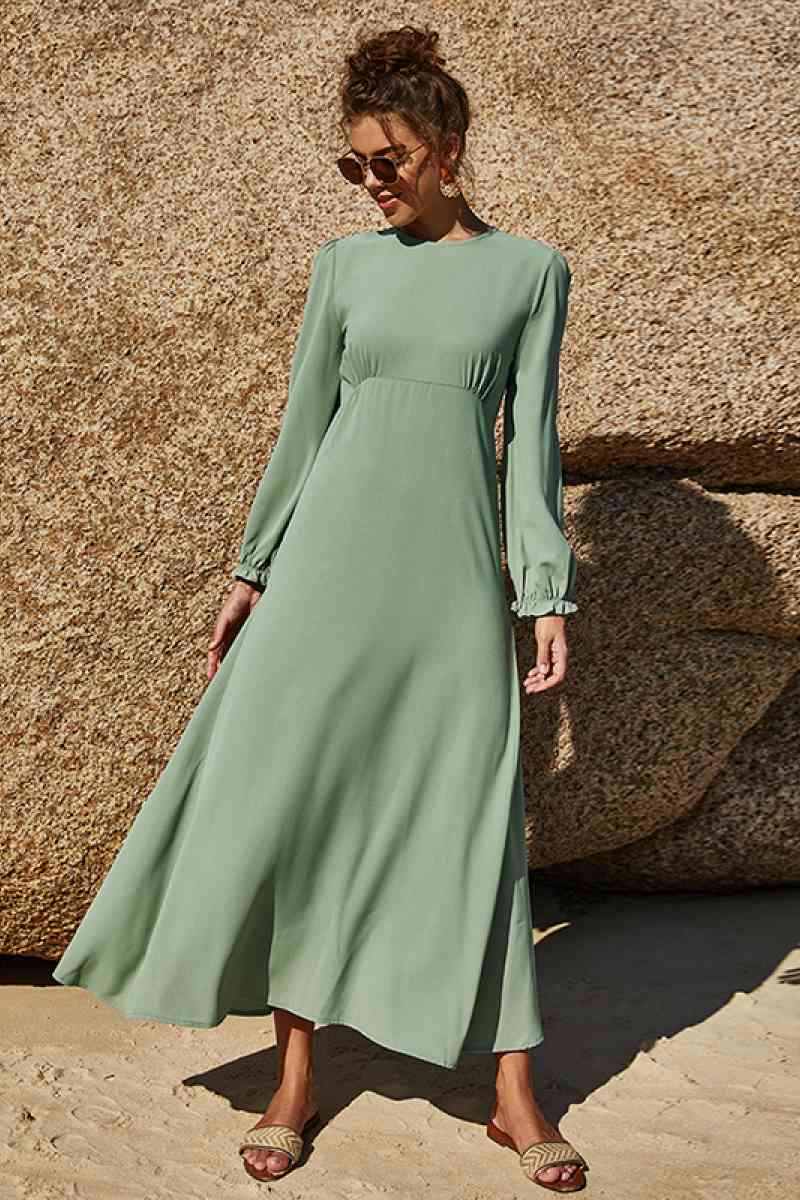 Puff Sleeve Flounce Dress (BWMT) T - Deals DejaVu