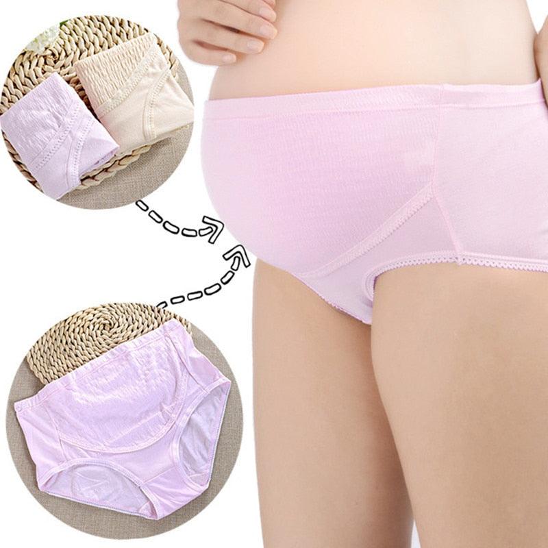 2pcs High Waist Belly Support - Pregnant Women Seamless Underwear - Soft Panties Cotton - Adjustable (5Z2)