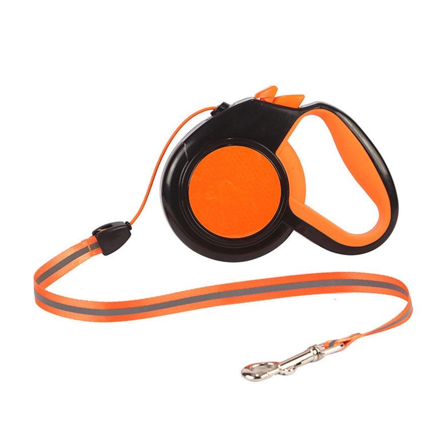 3/5/8M Durable Retractable Cat Dog Leash - Automatic Reflective Leashes - Nylon Extending Puppy Walking Running Leads (2U75)(2U70)