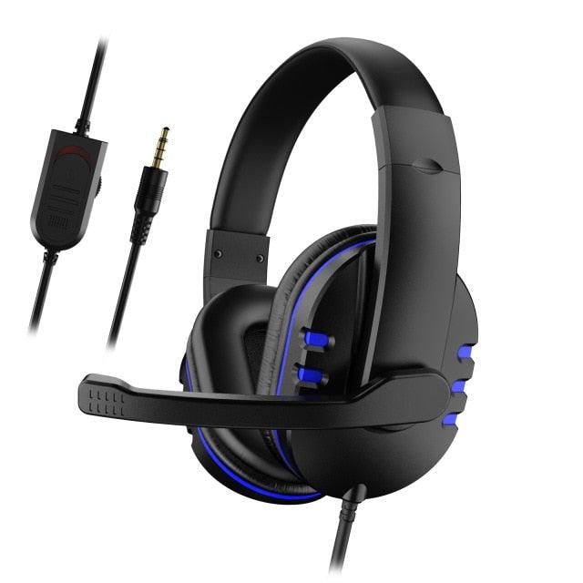 3.5mm Wired Gaming Headset PC Bass Stereo Surround Headphone Wired Computer Gamer Earphone With Mic For PS4 Laptop For XboX (AH)(1U49)