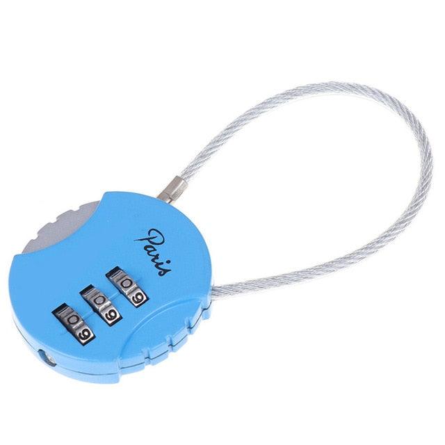 3 Dial Digit Password Combination Padlock Suitcase Luggage - Metal Code Lock Mini Coded Locks 3.7*9cm (2U104)
