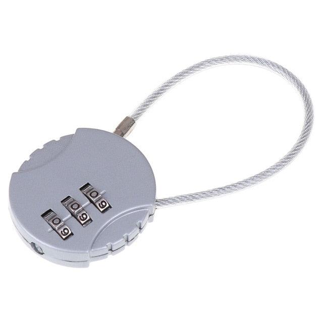 3 Dial Digit Password Combination Padlock Suitcase Luggage - Metal Code Lock Mini Coded Locks 3.7*9cm (2U104)