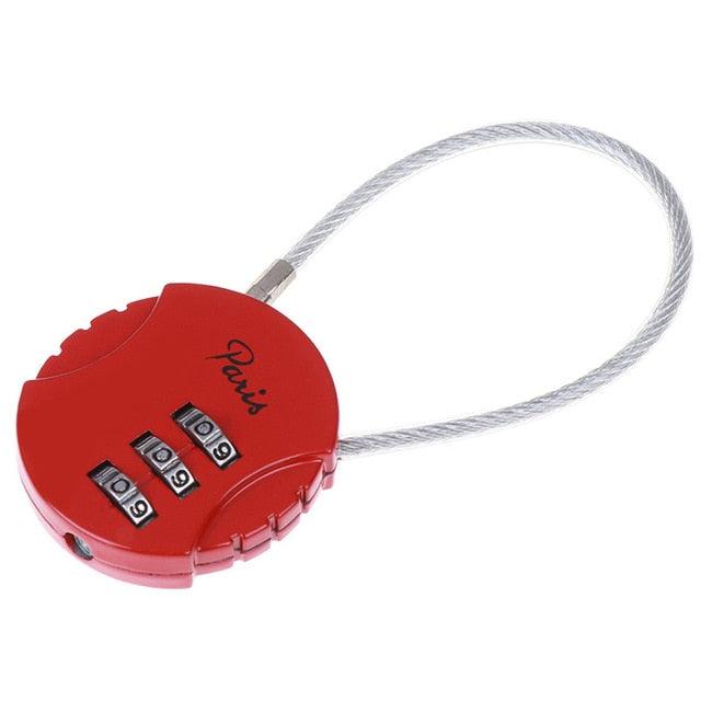 3 Dial Digit Password Combination Padlock Suitcase Luggage - Metal Code Lock Mini Coded Locks 3.7*9cm (2U104)