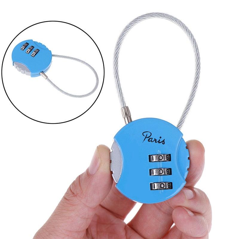 3 Dial Digit Password Combination Padlock Suitcase Luggage - Metal Code Lock Mini Coded Locks 3.7*9cm (2U104)