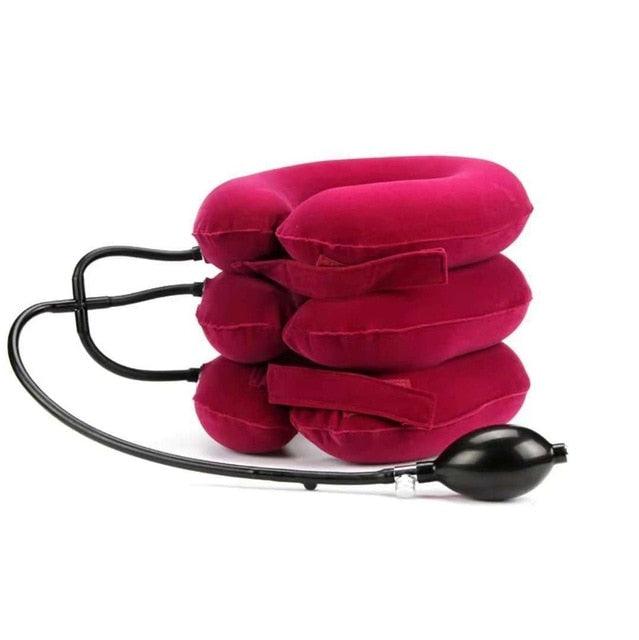 3 Layer Inflatable Air Cervical Neck Back - Pain Relief Neck Head Stretcher Pillow (D79)(6LT1)