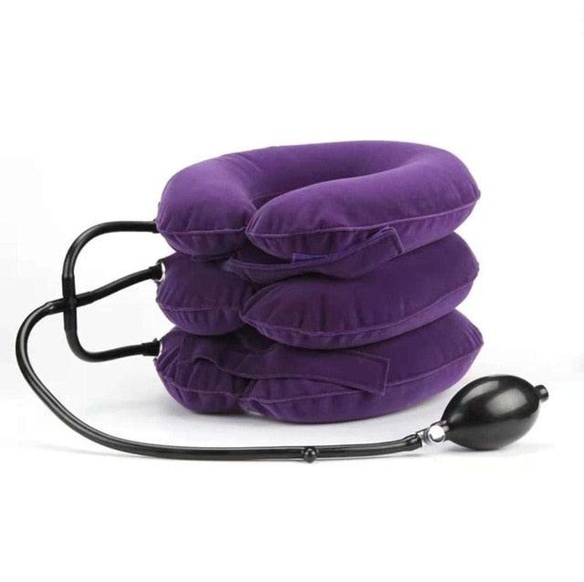 3 Layer Inflatable Air Cervical Neck Back - Pain Relief Neck Head Stretcher Pillow (D79)(6LT1)