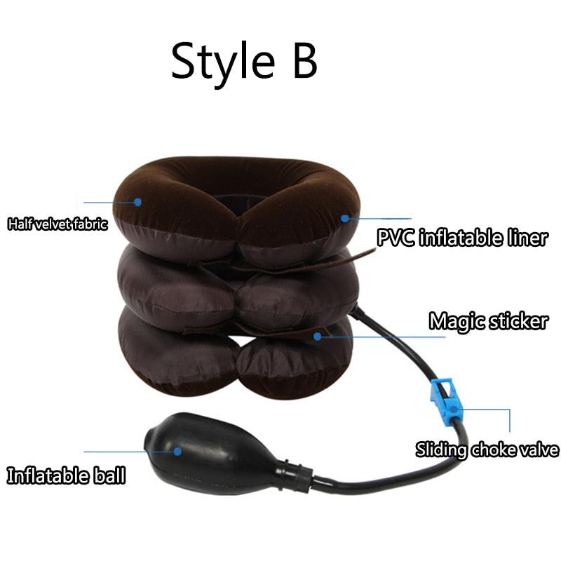 3 Layer Inflatable Air Cervical Neck Back - Pain Relief Neck Head Stretcher Pillow (D79)(6LT1)