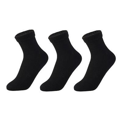 Great 3 Pairs Women's Winter Warm Socks - Thicken Thermal Socks - Solid Color (D87)(2WH1)(3WH1)