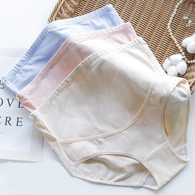 3 Pcs/Lot Cotton Maternity Underwear - Pregnancy High Waist Mother Short Panties - Women Briefs Clothing (5Z2)(7Z2)(F6)