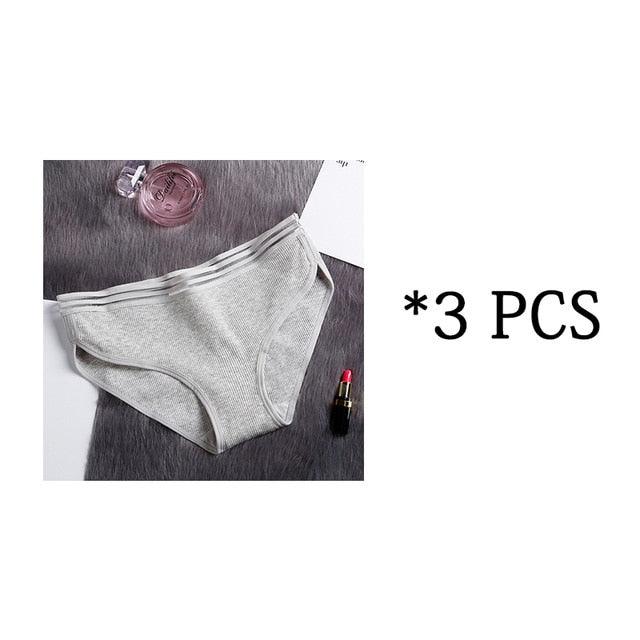 Great 3 Pcs Women's Underwear - Cotton Panties - Female Briefs Soft High Quality Underwear (TSP3)(TSP1)