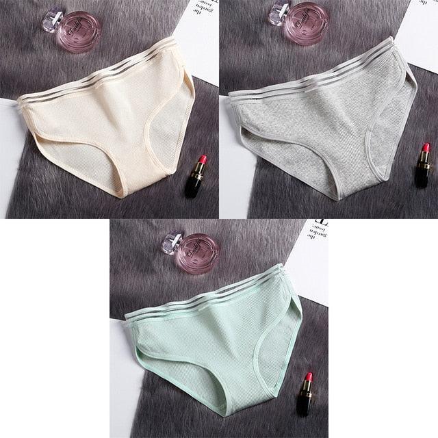 Great 3 Pcs Women's Underwear - Cotton Panties - Female Briefs Soft High Quality Underwear (TSP3)(TSP1)