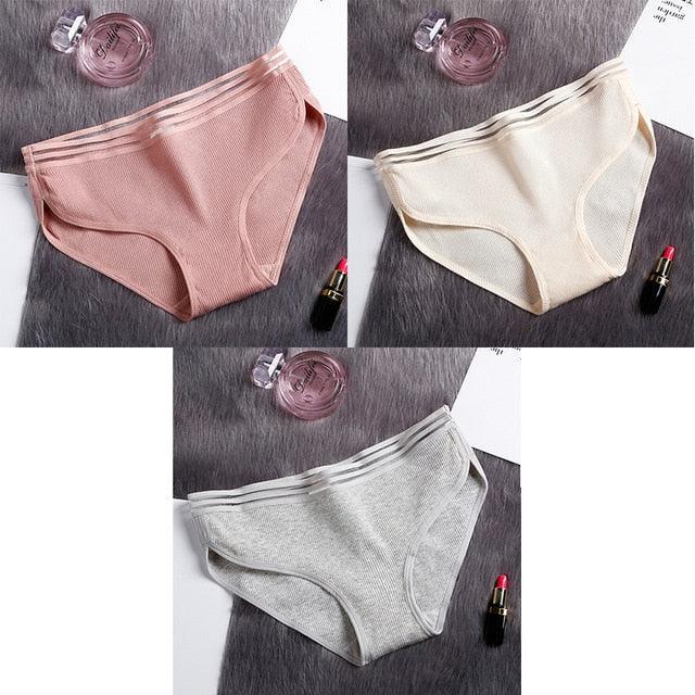 Great 3 Pcs Women's Underwear - Cotton Panties - Female Briefs Soft High Quality Underwear (TSP3)(TSP1)