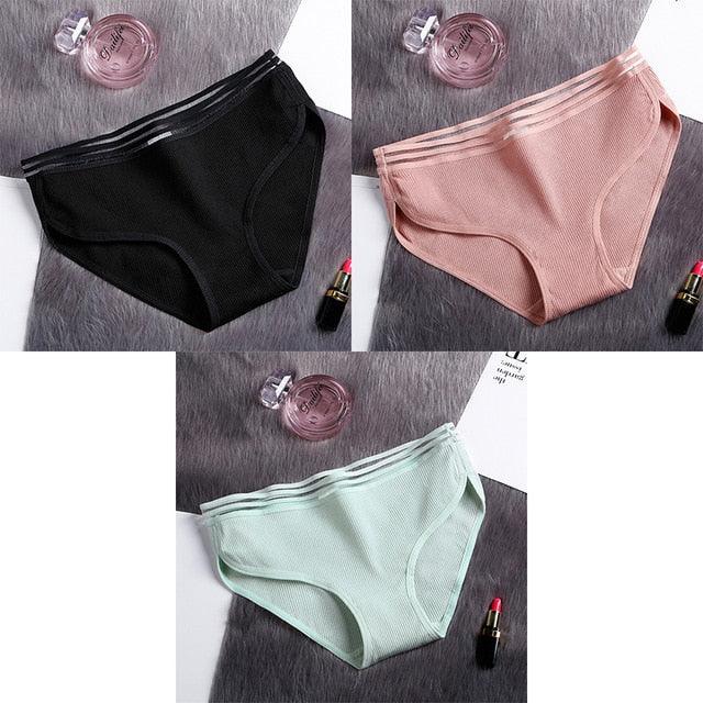 Great 3 Pcs Women's Underwear - Cotton Panties - Female Briefs Soft High Quality Underwear (TSP3)(TSP1)