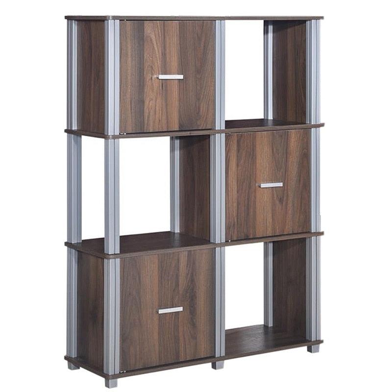 3 Tiers 6 Cubes Storage Cabinet Shelf Bookcase Durable and Sturdy MDF Board Stylish (FW5)(1U67)(F67)