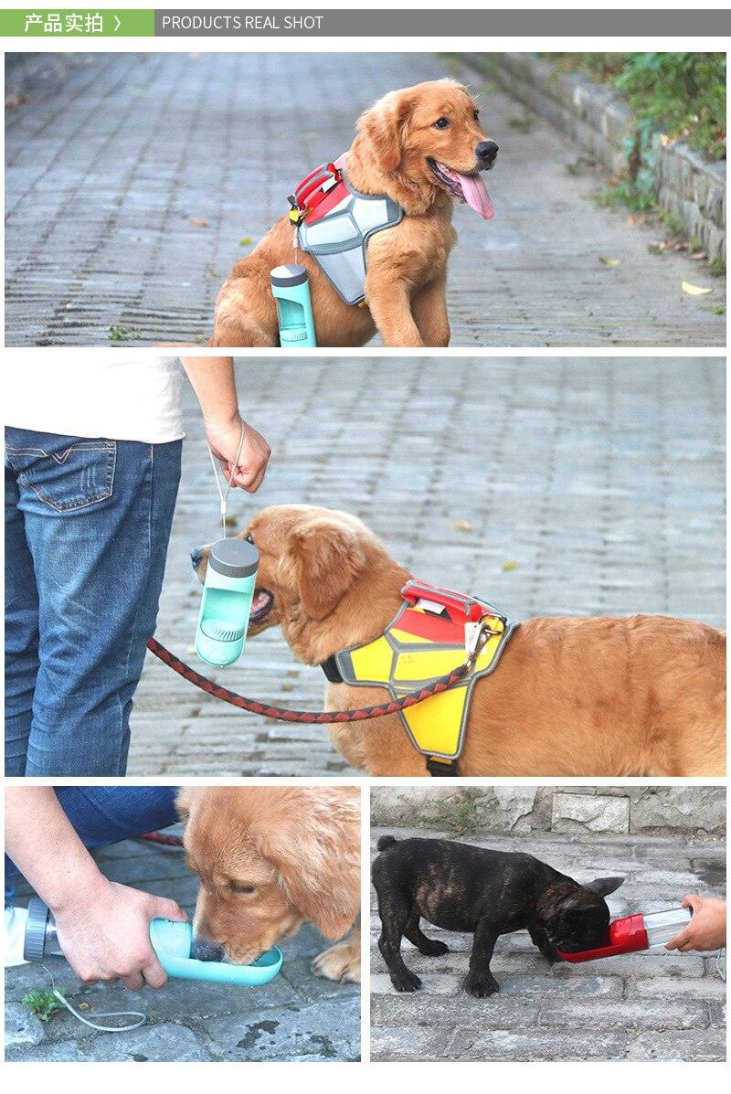 300ml Portable Pet Dog Water Bottle Drinking Bowls - Small Large Dogs Feeding Water Dispenser (6W1)(8W1)